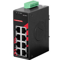 LNX-C800G | 8-Port Industrial Compact Gigabit Unmanaged Ethernet Switch | w/8*10/100/1000Tx | Antaira