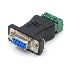 Antaira AD-DB9F-TB5P38 DB9 Female to 5-pin 3.8mm Terminal Block RS422/485 Adapter for STE- & STW- series  | Blackhawk Supply