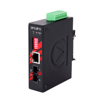 IMC-C100-M | Compact 10/100TX To 100FX Industrial Media Converter | Multi-Mode 2KM | SC Connector | Antaira
