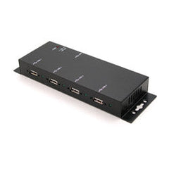 Antaira USB-HUB4K Industrial 4-Port USB2.0 Hub | Metal Case | with Locking Feature  | Blackhawk Supply