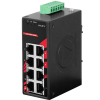 LNX-C800G-T | 8-Port Industrial Compact Gigabit Unmanaged Ethernet Switch | w/8*10/100/1000Tx; EOT: -40°C ~ 75°C | Antaira
