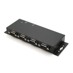 Antaira UTS-404AK Industrial 4-Port RS-232 to USB 2.0 High Speed Converter with Locking Feature  | Blackhawk Supply