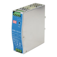 NDR-120-24 | 120 Watt Series / 24 VDC / 5.0 Amps Industrial Single Output DIN Rail Power Supply | Antaira