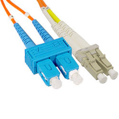 Antaira CBF-SC02LC-MD 2m (7ft) LC UPC to SC UPC Duplex OM1 Multimode PVC (OFNR) 2.0mm Fiber Optic Patch Cable  | Blackhawk Supply