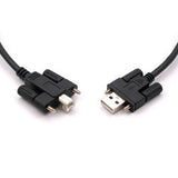 Antaira CB-USBA-USBB-5M-K USB2.0 Cable | A to B with Locking Feature | 5M | Black  | Blackhawk Supply
