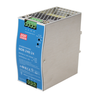 NDR-240-24 | 240 Watt Series / 24 VDC / 10.0 Amps Industrial Single Output DIN Rail Power Supply | Antaira