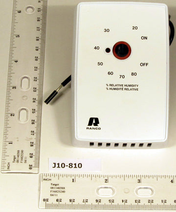 ROBERTSHAW J10-810 24/120v SPST Vertical Wall Mount Dehumidistat 20-80% R.H. Replaces H46C1166 H46E  | Blackhawk Supply