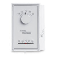 1E50N-301 | 24v Single Stage Heat Only Snap Action Thermostat System Switch-heat Off-fan Switch None Includes Temperature Locking Kit (Mercury Free) 50-90F | WHITE-RODGERS