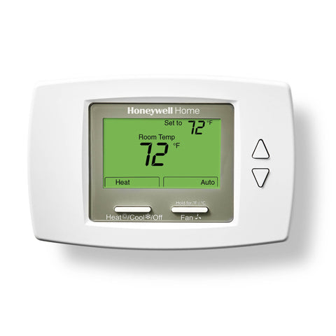 Honeywell TB6575A1000 SUITEPRO DIGITAL FAN COIL THERMOSTAT, 2 OR 4 PIPE FAN COIL, MANUAL/AUTO HEAT-COOL CHANGEOVER, 3 SPEED FAN, 120/240 VAC, 50F TO 90F SETTING TEMPERATURE, PREMIER WHITE  | Blackhawk Supply