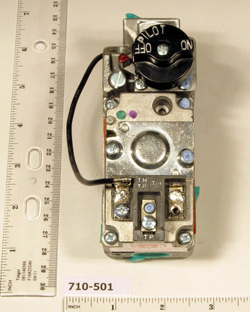 ROBERTSHAW 710-501 1/2" X 1/2" Millivolt Gas Valve With Two 1/2" X 3/8" Reducer Bushings Does Not I  | Blackhawk Supply