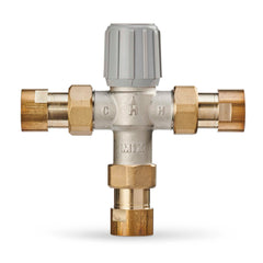 HONEYWELL RESIDENTIAL AM100-UT-1LF 1/2" NPT. Union Aquamix Lead Free AM-1 Mixing Valve 70-145F Cv=3.9  | Blackhawk Supply