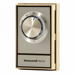 HONEYWELL RESIDENTIAL T498B1512 120/208/240v DPST Beige Electric Heat Thermostat With Thermometer Positive Off Range Stops & Locking Cover 40-80F  | Blackhawk Supply