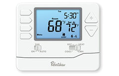 ROBERTSHAW RS8210 24V/Millivolt Non Programmable Digital Multi Stage Conventinal/Heat Pump Thermostat With 4.6 Square Inch Backlit Display 2H/1C 45-90F Replaces RS311N  | Blackhawk Supply