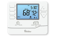 RS9110 | 24V/Millivolt Programmable/Non Programmable Digital Single Stage Conventinal/Heat Pump Thermostat With 4.6 Square Inch Backlit Display 7 Day 5-1-1 1H/1C 45-90F | ROBERTSHAW