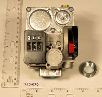 ROBERTSHAW 720-070 24v 1/2" X 3/4" Pilot Ignition Gas Valveslow-opening Straight-thru Pattern 15000  | Blackhawk Supply