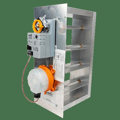 iO HVAC Controls EB-2010-BM 20 x 10 Heavy Duty Motorized Bypass Damper - Bottom Mounted  | Blackhawk Supply