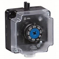 P233A-10-PKC | Differential Pressure Switch, 140 to 1000 Pa Range, < 0.5 Mbar Differential, SPDT Contacts, Scale in Pa, FTG015N602R (2x) + 2 m tube 4/7 mm | Johnson Controls