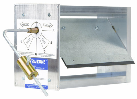 EWC Controls 12X8 PRD 12X8 Rectangular Manual Bypass Damper  | Blackhawk Supply