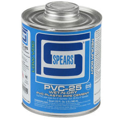 Spears PVC25B-030 QUART PVC-25 MED BODY AQUA BLUE PVC  | Blackhawk Supply