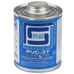 Spears PVC37B-030 QUART PVC-37 MED BODY AQUA BLUE PVC  | Blackhawk Supply