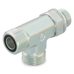 Parker 4-4-4R4OMLOS O-Lok Male stud run tee 9/16-18 SAE ORFS - 1/4 BSPP  | Blackhawk Supply