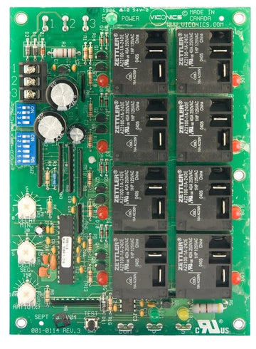 Viconics R851B-8 Step controller, 8 stages (AC/DC isolated outputs) with vernier output for boilers  | Blackhawk Supply