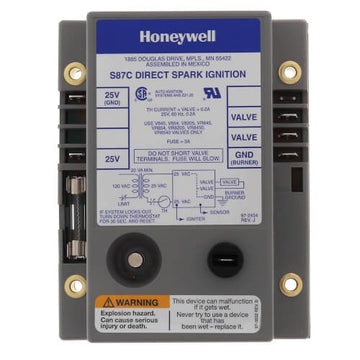 Resideo S87C1006 DIRECT SPARK TIGNITION MODULE. 6 SEC. LOCKOUT. TWO ROD FLAME SENSE. FOR USE WITH HONEYWELL VALVES ONLY.  | Blackhawk Supply