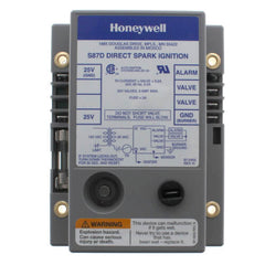 Resideo S87D1004 DIRECT SPARK TIGNITION MODULE. 6 SEC. LOCKOUT. TWO ROD FLAME SENSE. FOR USE WITH 24V GAS VALVE. INCLUDES ALARM TERMINAL.  | Blackhawk Supply