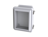 SCE-10086FW | NEMA 12, 4, 4X | Fiberglass Enclosure W/Window, 11H x 9W x 5D | Saginaw