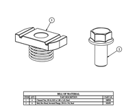 SCE-102023 | NEMA N/A | Bolt Pack, Subpanel Side Mount (6pcs), 6H x 6W x 2D | Saginaw