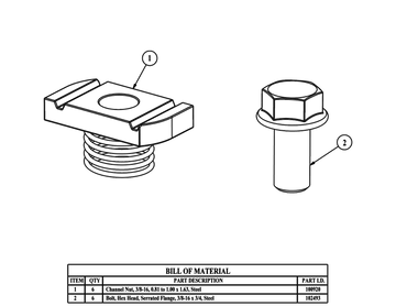 Saginaw SCE-102023 NEMA N/A | Bolt Pack, Subpanel Side Mount (6pcs), 6H x 6W x 2D  | Blackhawk Supply