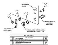 SCE-102297 | NEMA N/A | Grounding Kit (3/8-16), 2H x 2W x 2D | Saginaw