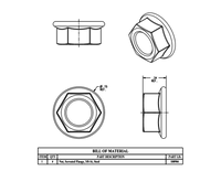 SCE-102298 | NEMA N/A | Bolt Pack, Subpanel 3/8-16 (4pcs), 2H x 2W x 1D | Saginaw