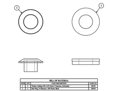 Saginaw SCE-102686 NEMA N/A | Bolt Pack, ELJ Wall Mount (4pcs), 2H x 2W x 1D  | Blackhawk Supply