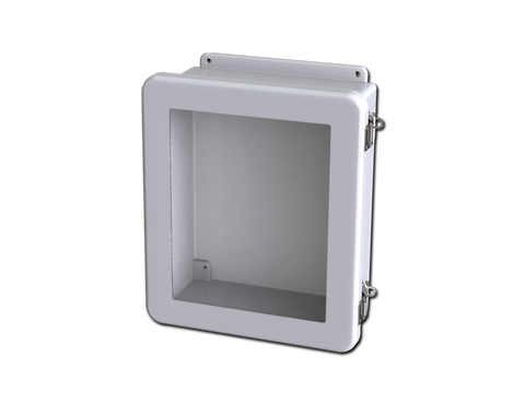 Saginaw SCE-1210FW NEMA 12, 4, 4X | Fiberglass Enclosure W/Window, 13H x 11W x 5D  | Blackhawk Supply