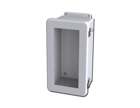 Saginaw SCE-1407FW NEMA 12, 4, 4X | Fiberglass Enclosure W/Window, 16H x 9W x 7D  | Blackhawk Supply