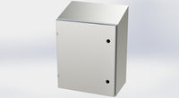 SCE-24EL2012SSST | NEMA 3R, 12, 4, 4X | S.S. EL Sloping Top Enclosure, 24H x 20W x 12D | Saginaw