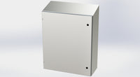 SCE-36EL3012SSST | NEMA 3R, 12, 4, 4X | S.S. EL Sloping Top Enclosure, 36H x 30W x 12D | Saginaw