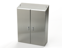 SCE-60EL4818SSST | NEMA 3R, 12, 4, 4X | S.S. 2DR EL Sloping Top Enclosure, 60H x 48W x 18D | Saginaw