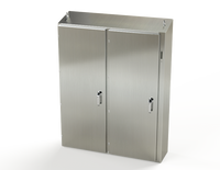 SCE-60XEL4912SSST | NEMA 3R, 12, 4, 4X | S.S. 2DR XEL Sloping Top Enclosure, 60H x 49W x 12D | Saginaw