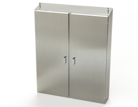 SCE-72EL6012SSST | NEMA 3R, 12, 4, 4X | S.S. 2DR EL Sloping Top Enclosure, 72H x 60W x 12D | Saginaw