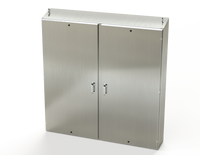 SCE-72EL7212SSST | NEMA 3R, 12, 4, 4X | S.S. 2DR EL Sloping Top Enclosure, 72H x 72W x 12D | Saginaw