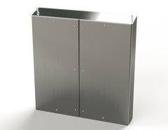 Saginaw SCE-72K7212SSST S.S. 2DR Sanitary Sloping Top Enclosure | 72.00"H x 72.00"W x 12.00"D  | Blackhawk Supply