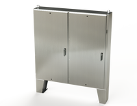 SCE-72XEL7312SS6LP | NEMA 3R, 12, 4, 4X | S.S. 2DR XEL Enclosure, 72H x 73W x 12D | Saginaw