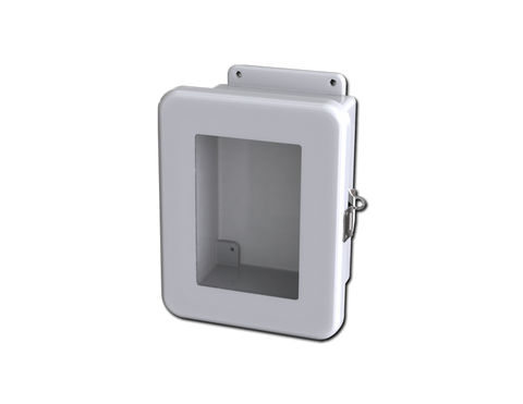 Saginaw SCE-806FW NEMA 12, 4, 4X | Fiberglass Enclosure W/Window, 10H x 8W x 5D  | Blackhawk Supply