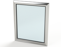 SCE-AW2016SG | Viewing Window - Extruded Aluminum Safety Glass | 24 (H) x 20 (W) x 0.98 (D) | Saginaw
