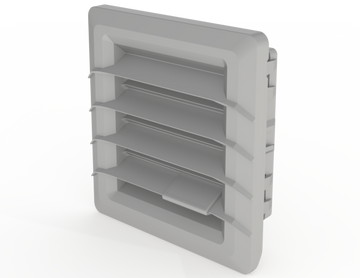Saginaw SCE-FEG33LG Filter Exaust Grille. Type 3R, 12 RAL 7035 | 4.53"H x 4.53"W x 1.75"D  | Blackhawk Supply