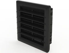Saginaw SCE-FEG44 Filter Exaust Grille. Type 3R, 12 Black | 5.80"H x 5.80"W x 1.75"D  | Blackhawk Supply