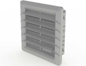 Saginaw SCE-FEG44LG Filter Exaust Grille. Type 3R, 12 RAL 7035 | 5.80"H x 5.80"W x 1.75"D  | Blackhawk Supply