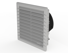 Saginaw SCE-FF66LG Filter Fan. Type 3R, 12 (115v) RAL 7035 Gray | 10.04"H x 10.04"W x 4.98"D  | Blackhawk Supply